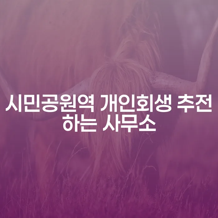 시민공원역 개인회생 추전하는 사무소