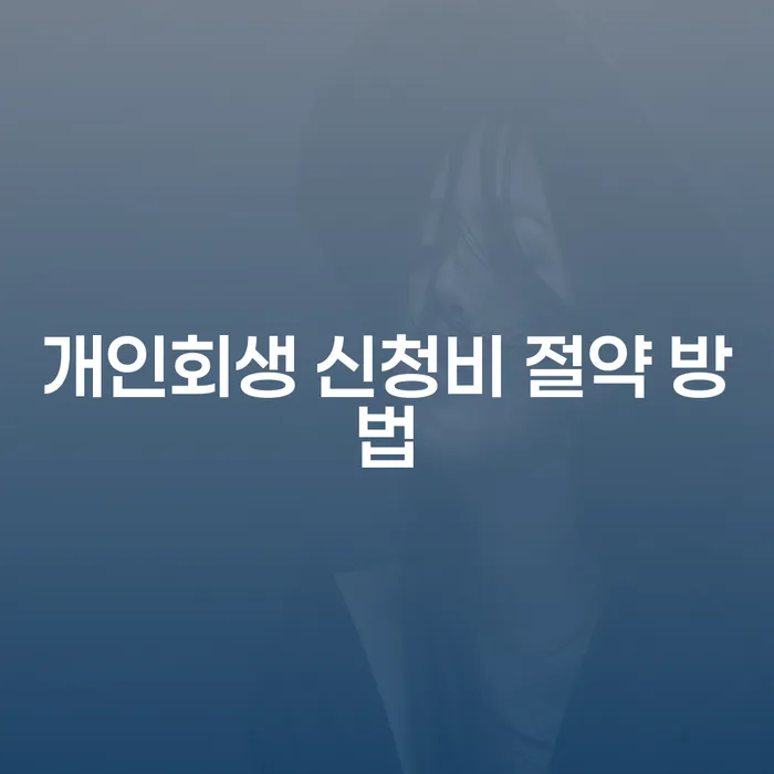 개인회생 신청비를 절약하는 방법은 무엇일까요?