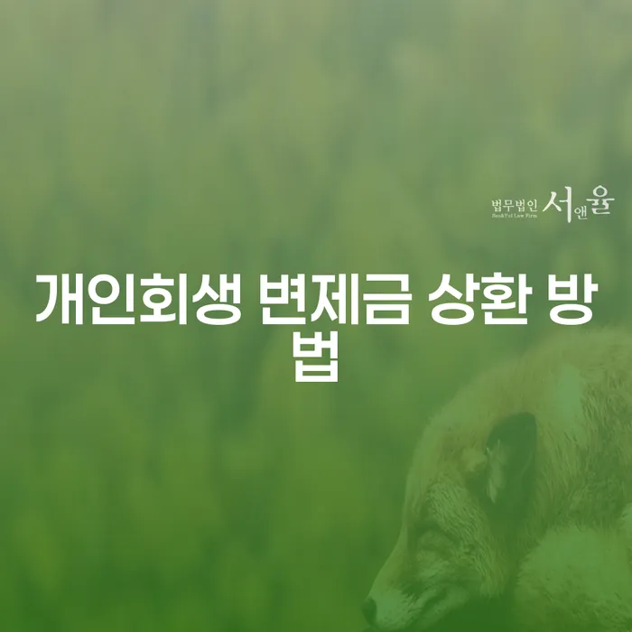 개인회생 변제금 상환 방법, 어떻게 해야 할까요?