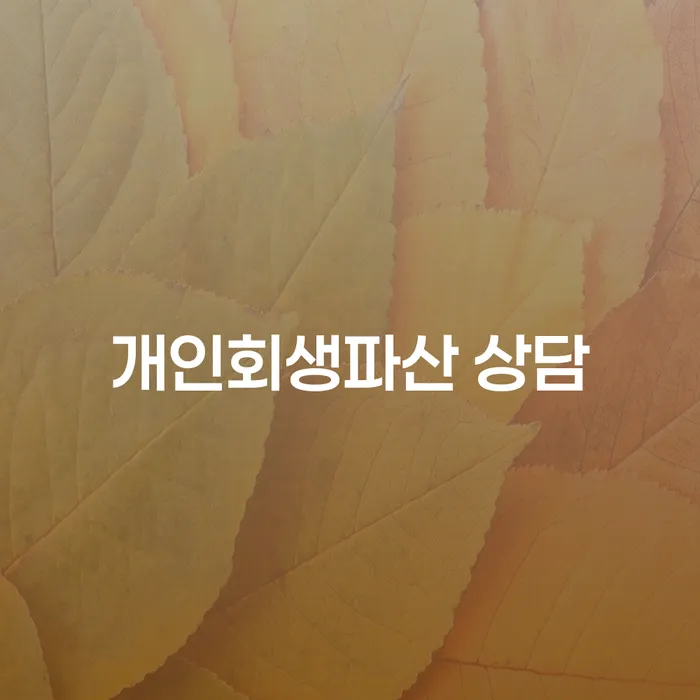 60대 이후 7950만원 대출과 채무, 개인회생 또는 파산 상담이 필요할까요?